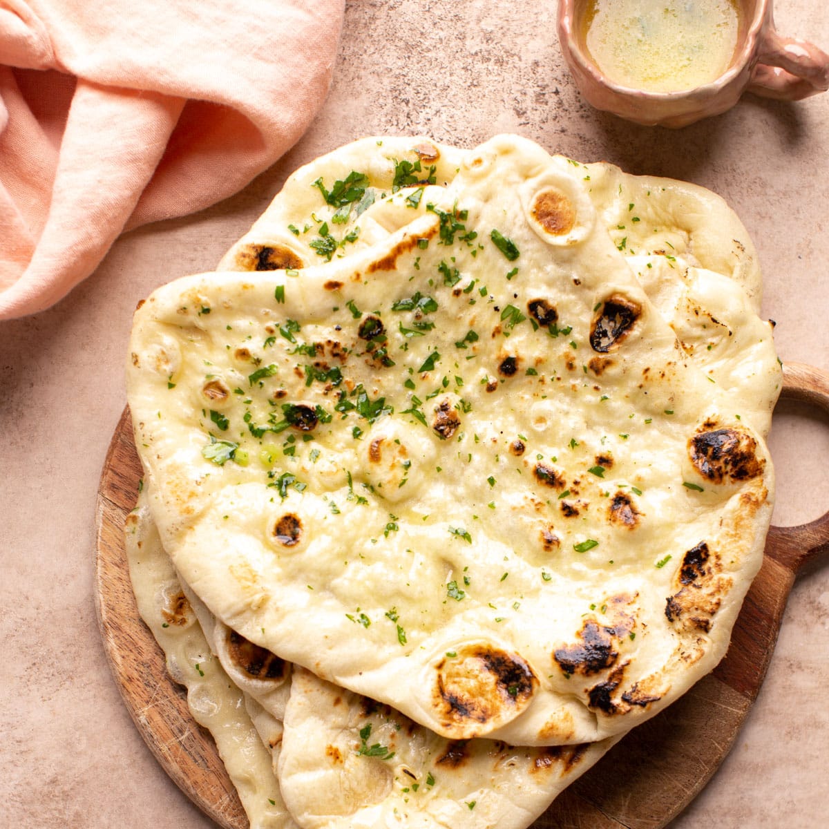 Fresh tandoori naan